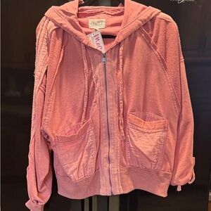 Oli & Hali Dusty Rose Zip-Up Hoodie